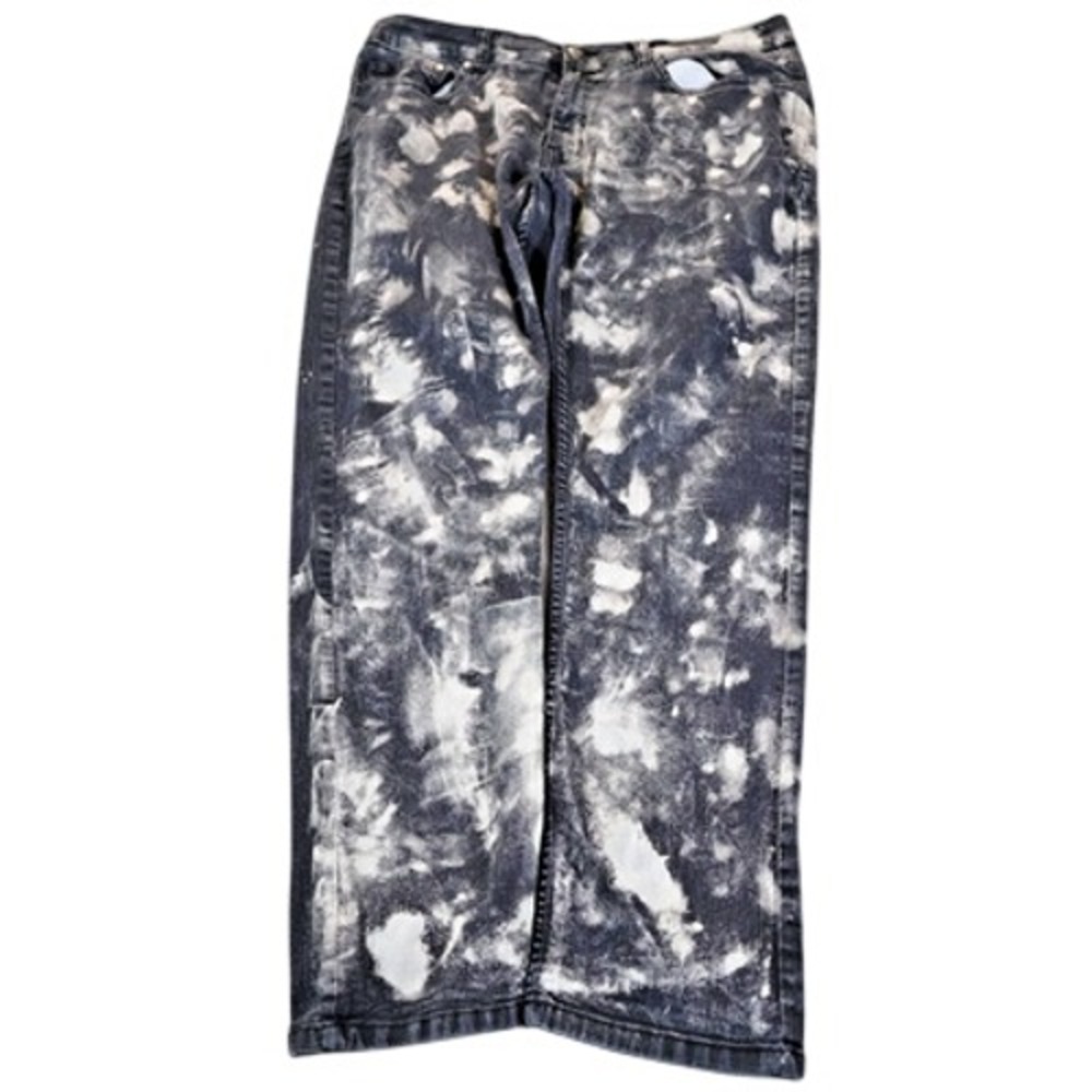Luke &‎ Dutch Jeans Mens 38x32 Straight Leg Distressed Denim Bleach Wash Pants